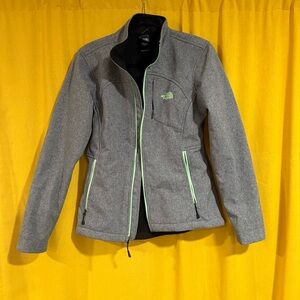 The North Face Gray Jacket with Lime Accents